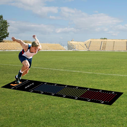 Long Standing Jump Mat Non-Slip Broad Measurement Jumping Rope Pad Foldable Yoga Mat for Gym, Outdoor Exercise, Home Workout