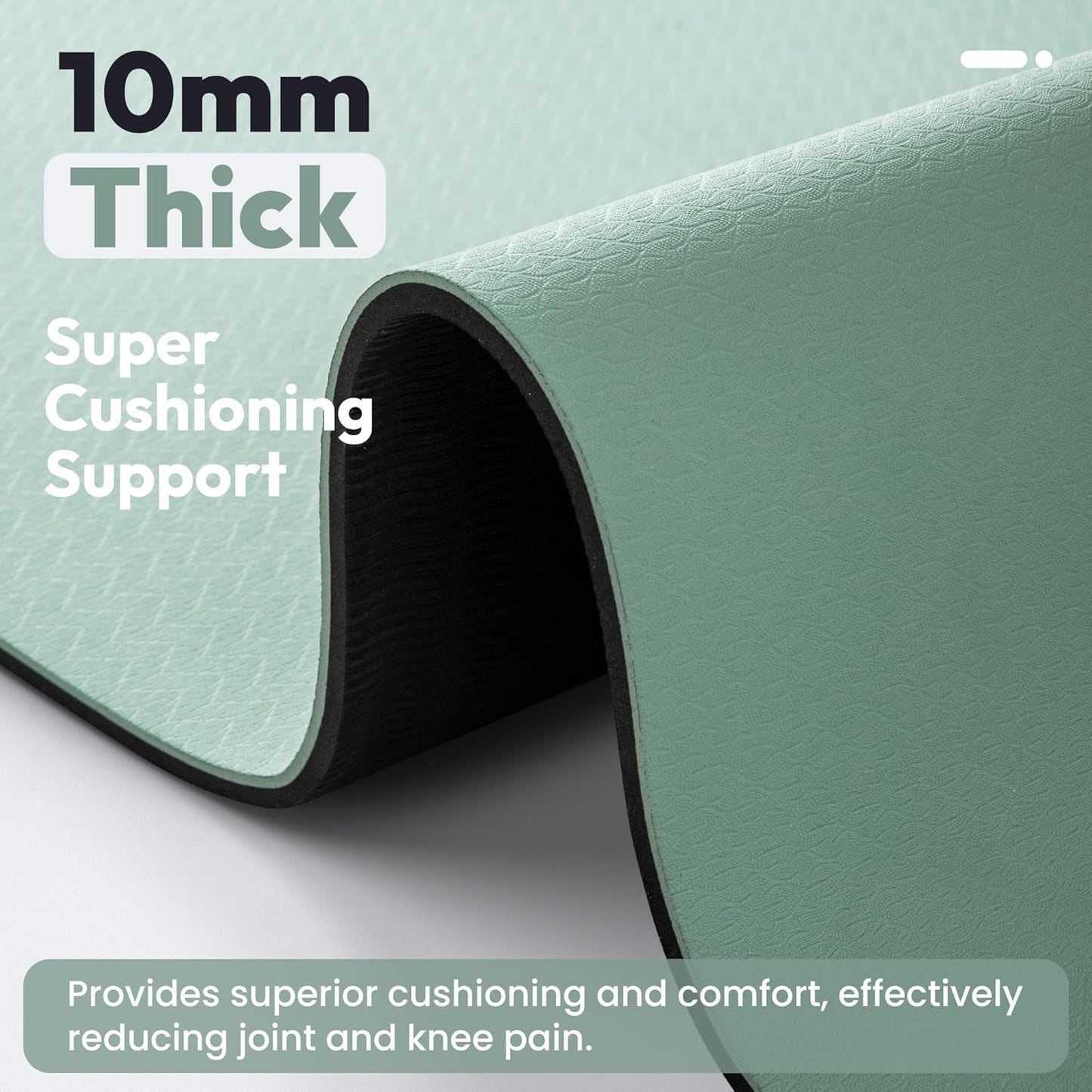 UMINEUX Extra Thick Yoga Mat, 6MM &10MM Yoga Mat Non Slip, POE Yoga Mats for Women Men, 72"x24", Great for Workout, Yoga, Pilates, Fitness & Floor Exercises