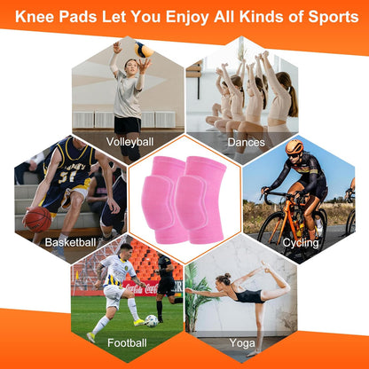 HISFFOG Volleyball Knee Pads for Women, Men, Youth, Girls, Kids, Knee brace for Volleyball Basketball Football Dance Yoga Tennis Running Cycling Workout Climbing Wrestling