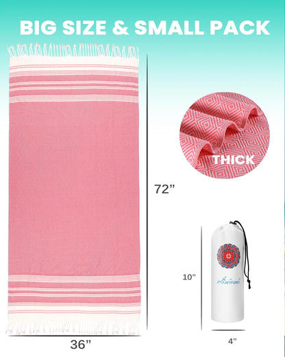 Antfuny Turkish Beach Towels Vacation Essentials Quick Dry Sand Free Oversized Bath Pool Swim Towel Extra Large XL Blanket Adult Travel Cruise Accessories Must Haves Clearance Stuff Necessities - Colors C