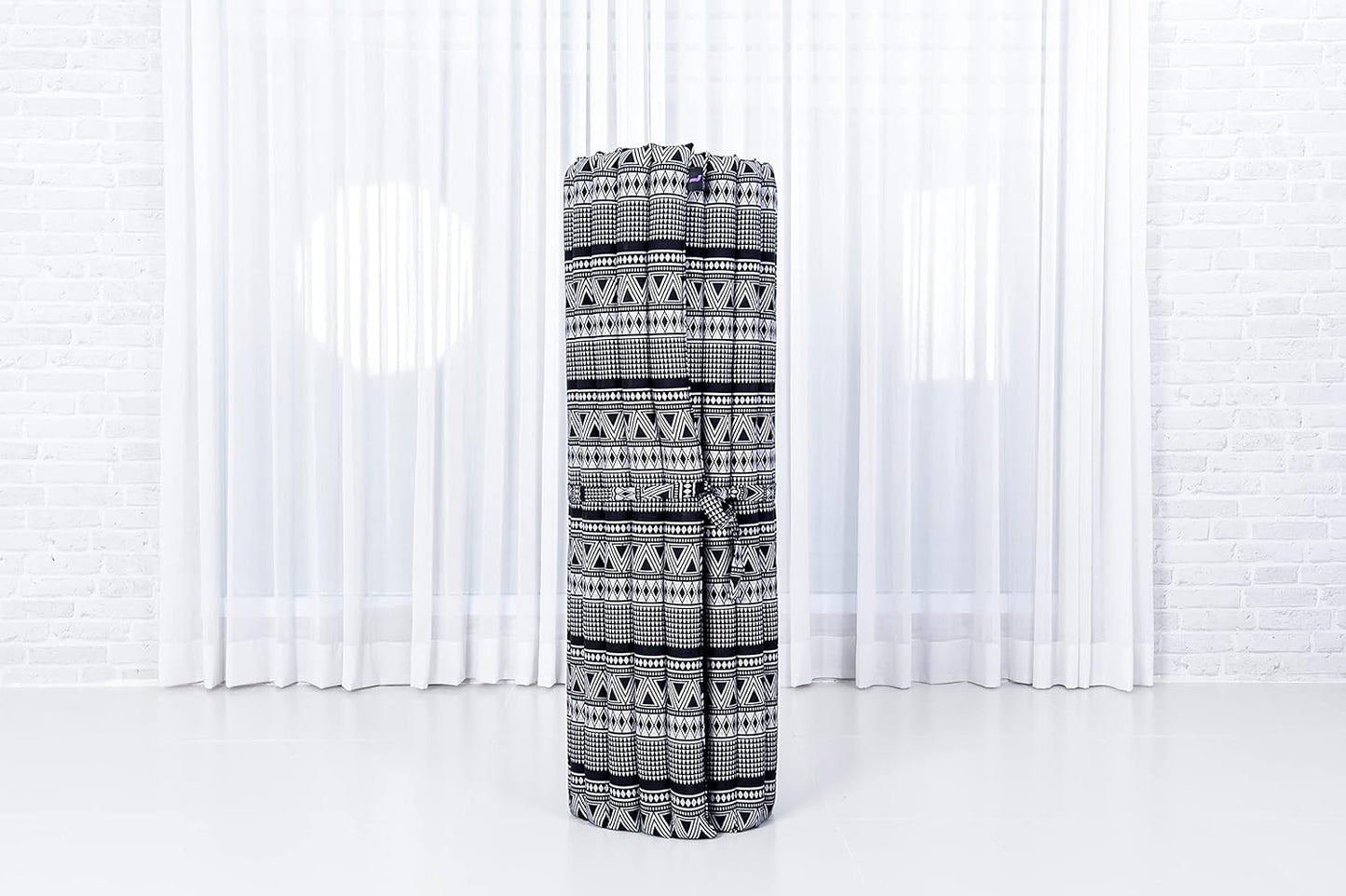 Leewadee - Kapok Roll Mat – Handcrafted Folding Sleep & Relaxation Mattress from Thailand, Ideal as Guest Bed, Camping Mat, Yoga Mat or Traditional Futon, 75 x 39 inches, Anthracite