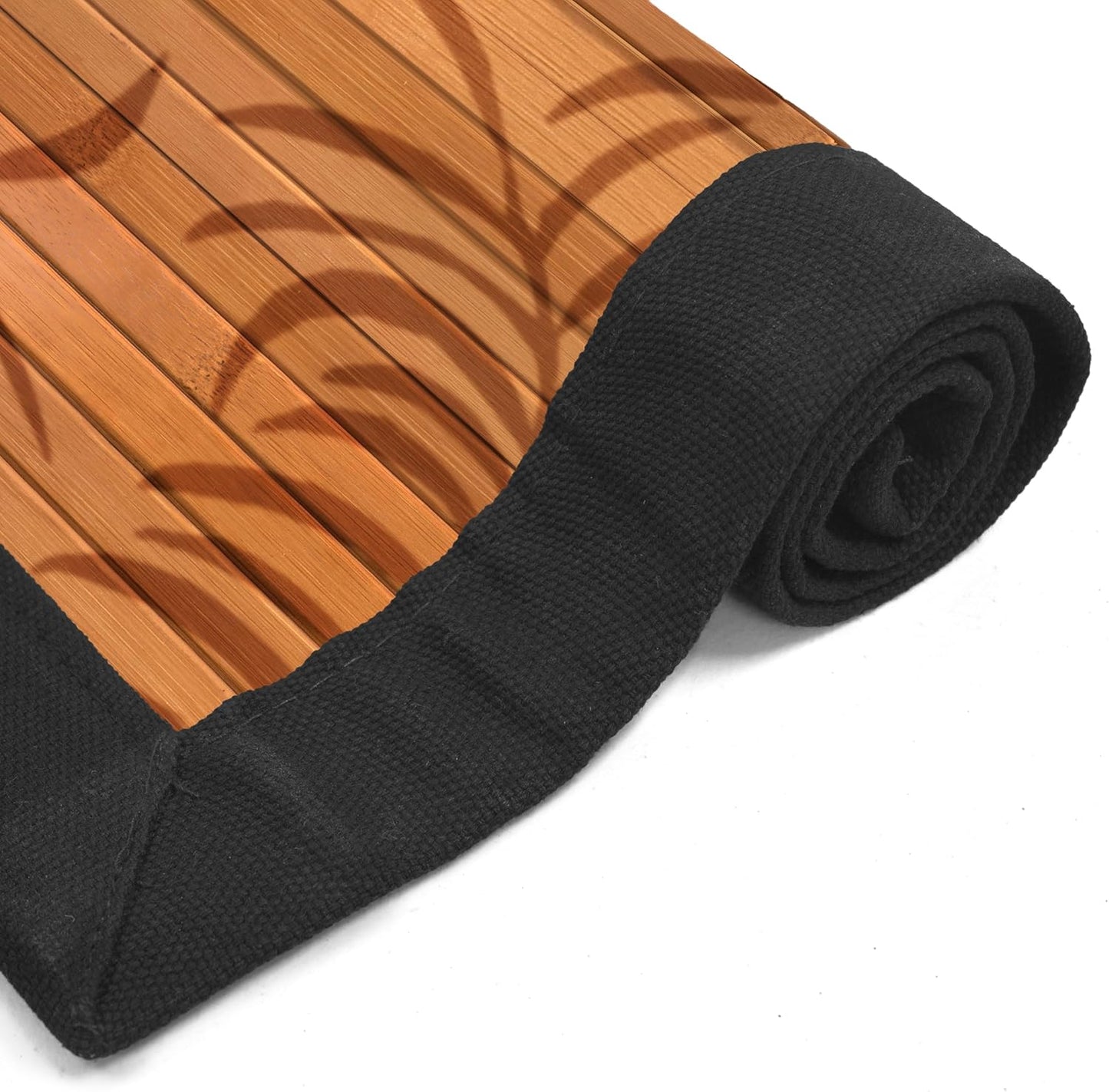 Red Lantern Bamboo Rug - Little Leaf - 4' x 6'