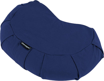 Retrospec Sedona Zafu Meditation Cushion with Buckwheat Hull Fill - Adjustable Yoga & Pilates Equipment Support - 17in Crescent Cotton Cover