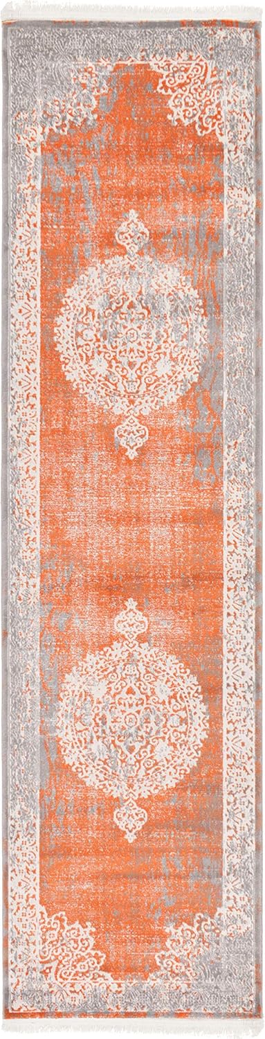 Unique Loom New Classical Collection Area Rug - Olwen (4'Round, Purple/ Gray)