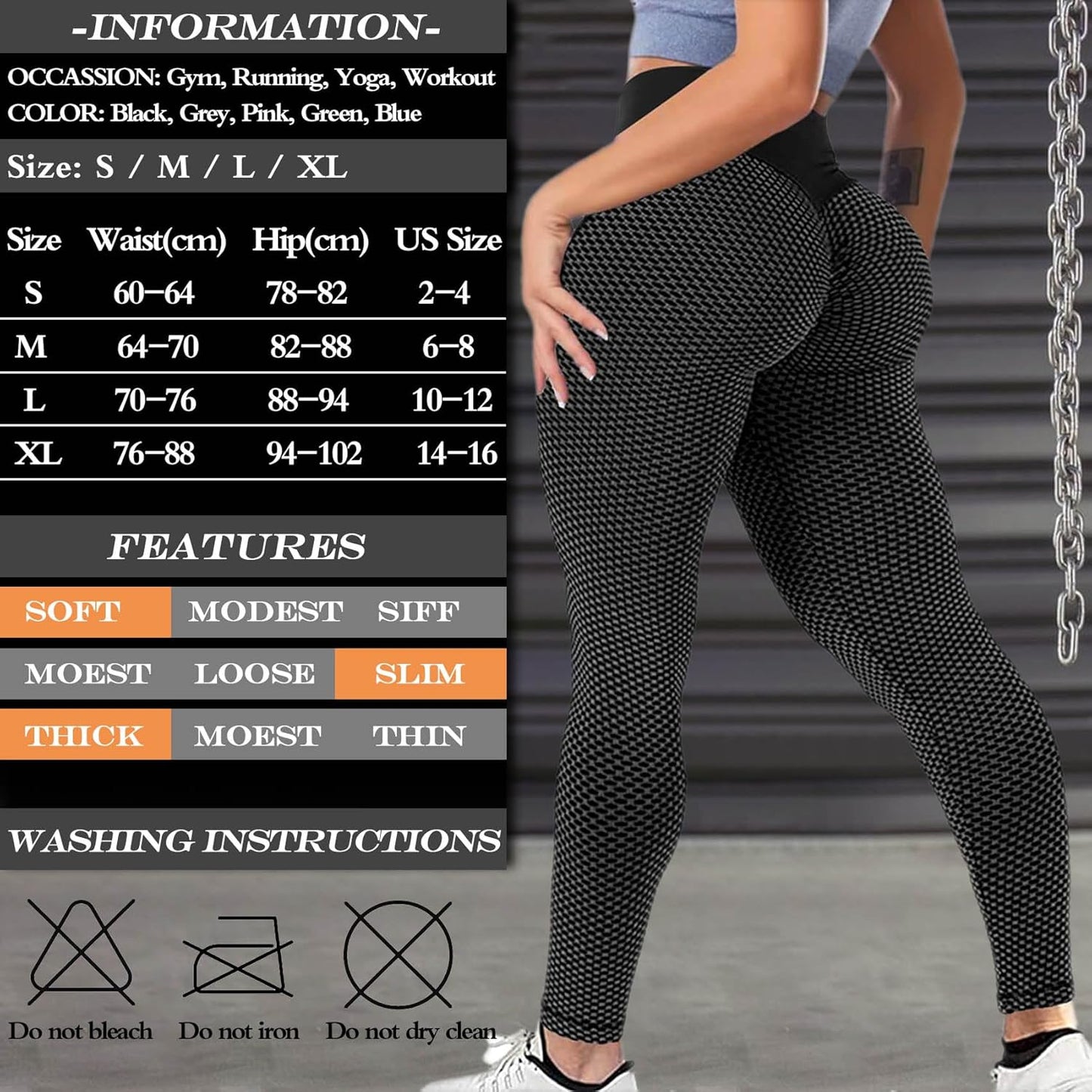 JGS1996 Butt Lifting Leggings for Women Tummy Control Workout Yoga Pants High Waisted Scrunch Booty Gym Tights