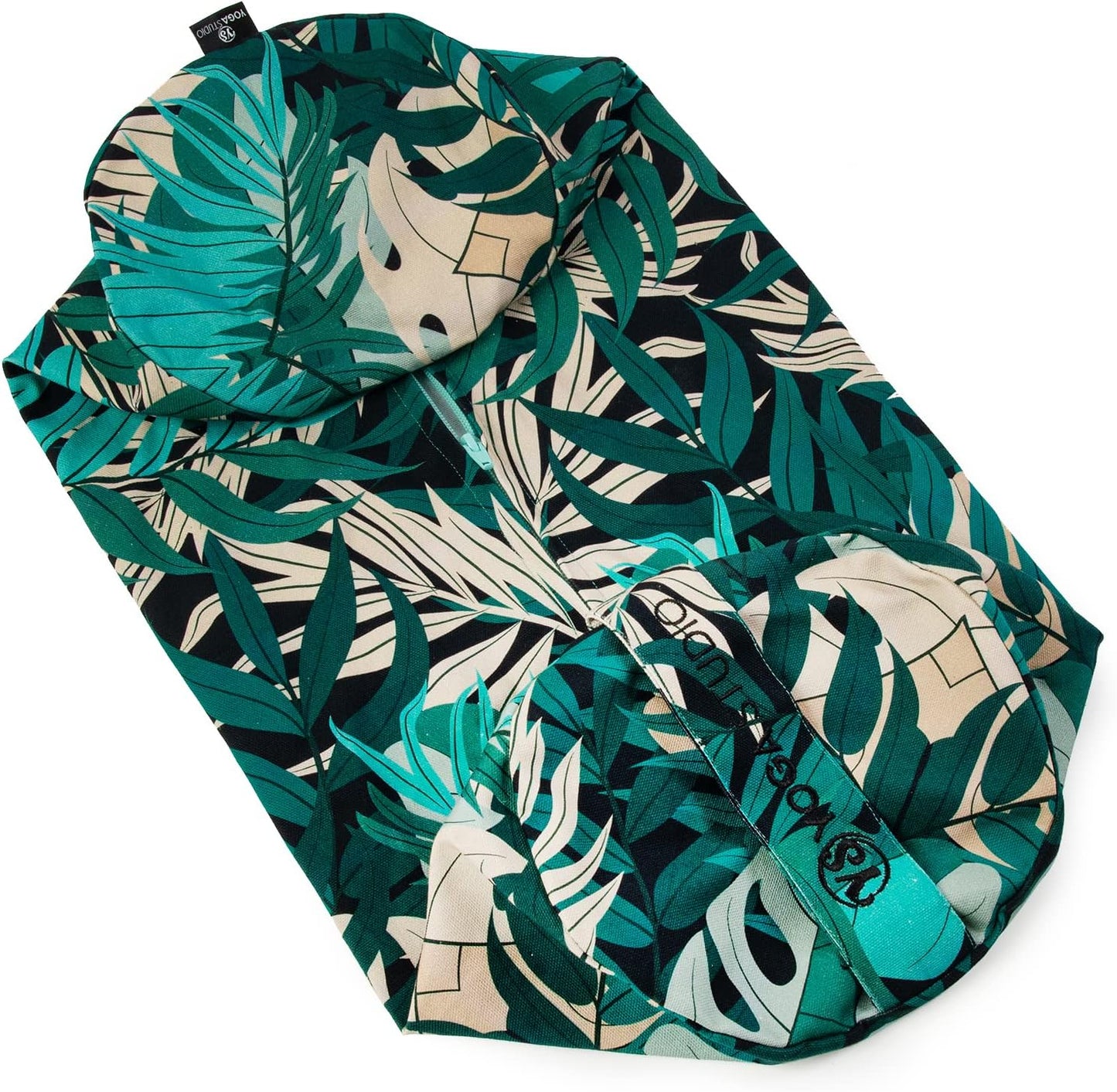 Yoga Studio Spare Organic Cotton Bolster Covers With Handle And Zipper (Green Jungle)