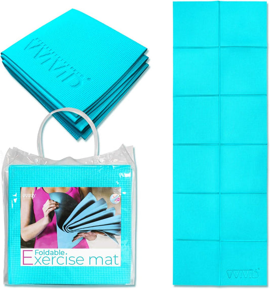VViViD Folding Travel Yoga & Exercise Mat, With Water-Proof Carry Bag