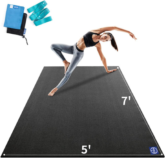 Extra Large Yoga Mat, 12'x6'/9'x6'/7'x5'/6'x4' (9MM)