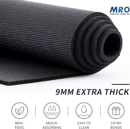 Extra Large Yoga Mat, 12'x6'/9'x6'/7'x5'/6'x4' (9MM)