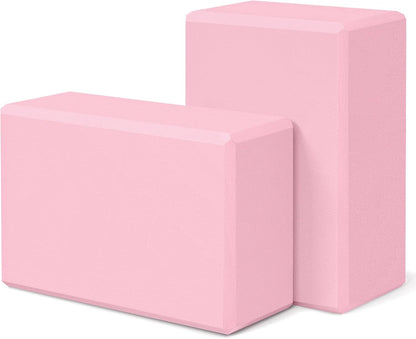 Yoga Blocks, Non Slip Yoga Bricks, Portable & Lightweight
