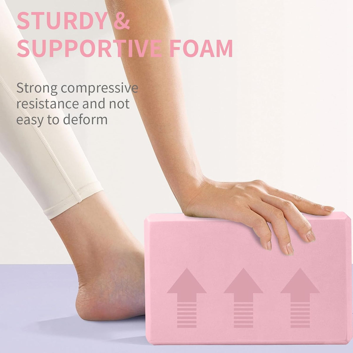 Yoga Blocks, Non Slip Yoga Bricks, Portable & Lightweight