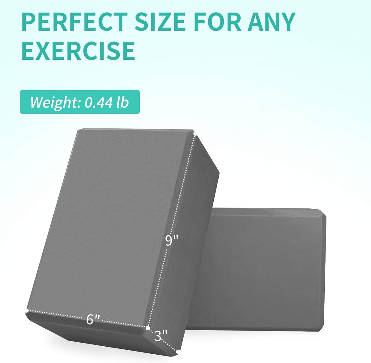 Yoga Blocks, Non Slip Yoga Bricks, Portable & Lightweight