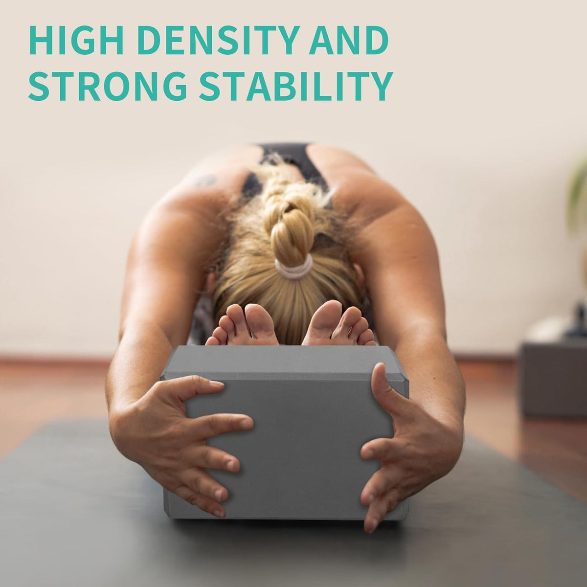 Yoga Blocks, Non Slip Yoga Bricks, Portable & Lightweight