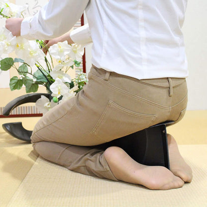 Foldable Meditation Kneeling Bench (Seiza), Portable and Lightweight, 5.3 in, 180g, Black