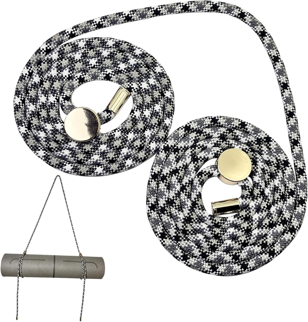 Yoga Mat Strap - 8MM Adjustable Paracord Carrier for Carrying Yoga Mats, Camping Pads & Blankets (Strap Only)