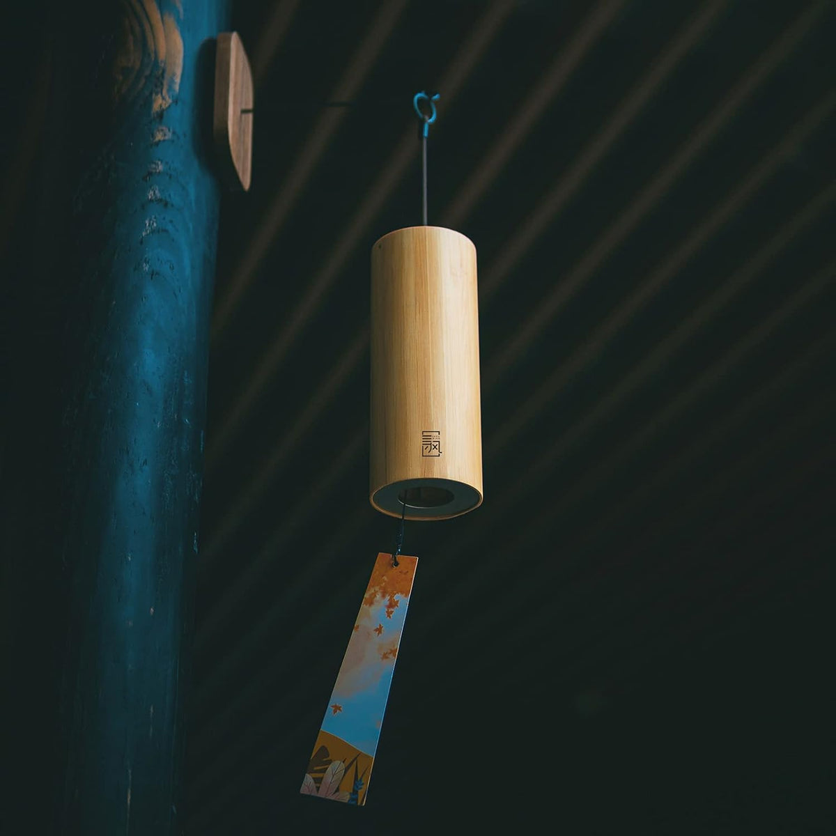 Bamboo Wind Chimes for Sound Healing, Meditation, Relaxing Emotions, Chord Wind Chimes Hand-Cranked Unique Decor Gardening Gift for Outdoor Decoration