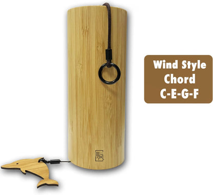 Bamboo Wind Chimes for Sound Healing, Meditation, Relaxing Emotions, Chord Wind Chimes Hand-Cranked Unique Decor Gardening Gift for Outdoor Decoration