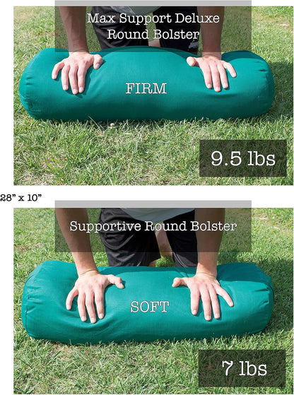 MAX Support Deluxe Round Cotton Yoga Bolster