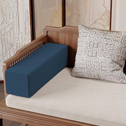 Rectangular Sofa Arm Rest Pillow Bed Gap Filler with Removable Washable Cover for Home Couch Bed Car Living Room, Custom Size Head Support Yoga Bolster (60 * 20 * 20cm,Black)