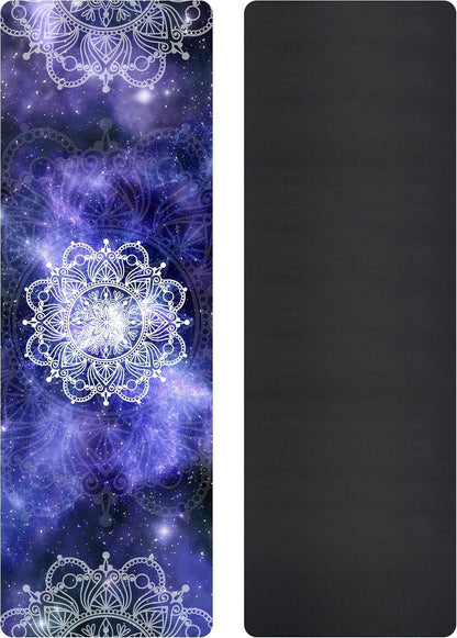 Non Slip Yoga Mat TPE Workout Mat for Men Women, Thick Workout Mat with Carrying Strap, Fitness Mats for Exercise, Yoga, Fitness, Pilates, Floor Workouts (72" x 24" x 6mm)