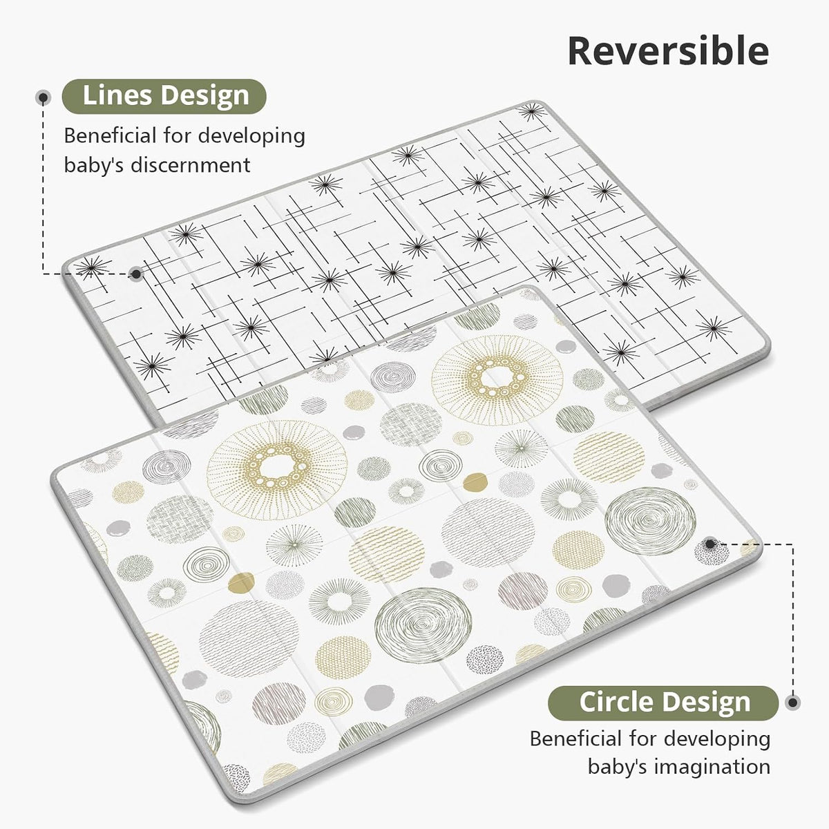 Extra Large Baby Play Mat 79x70, Foldable Baby Play Mat,0.4" Playmat