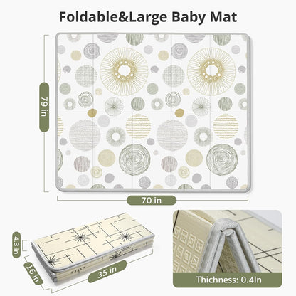 Extra Large Baby Play Mat 79x70, Foldable Baby Play Mat,0.4" Playmat