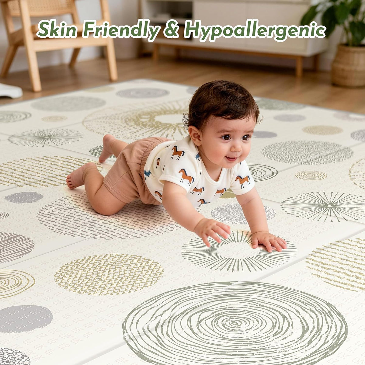 Extra Large Baby Play Mat 79x70, Foldable Baby Play Mat,0.4" Playmat