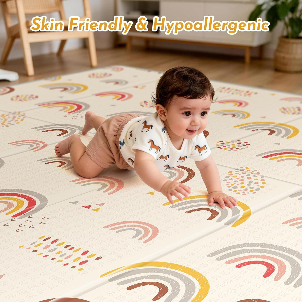 Extra Large Baby Play Mat 79x70, Foldable Baby Play Mat,0.4" Playmat