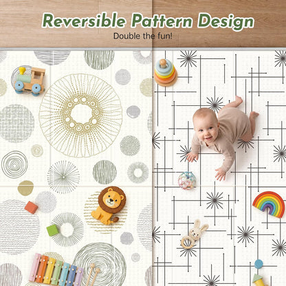 Extra Large Baby Play Mat 79x70, Foldable Baby Play Mat,0.4" Playmat