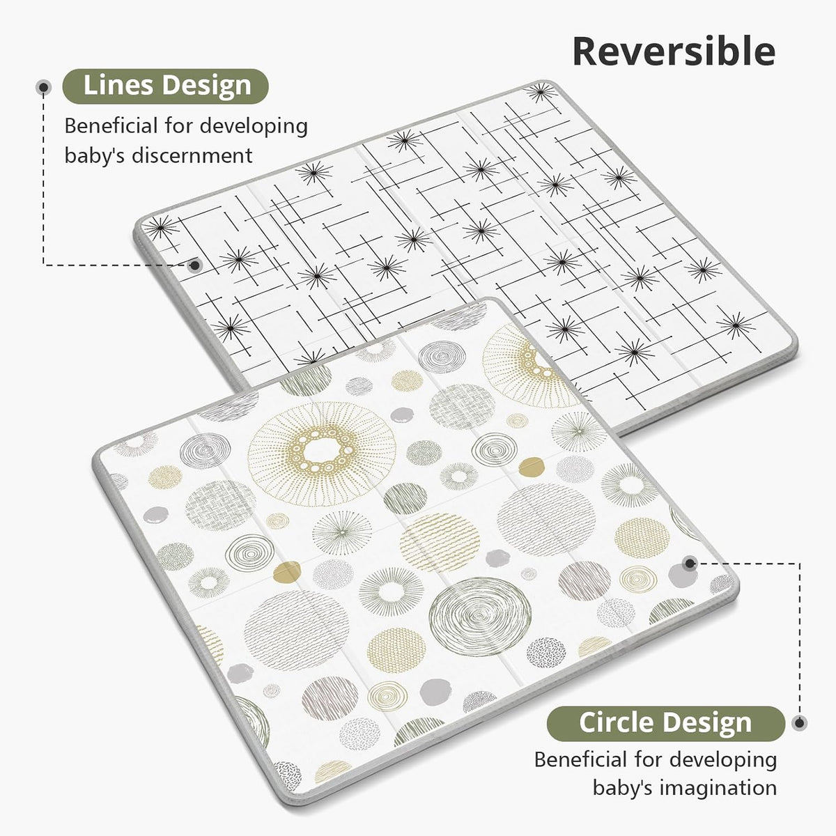 Extra Large Baby Play Mat 79x70, Foldable Baby Play Mat,0.4" Playmat