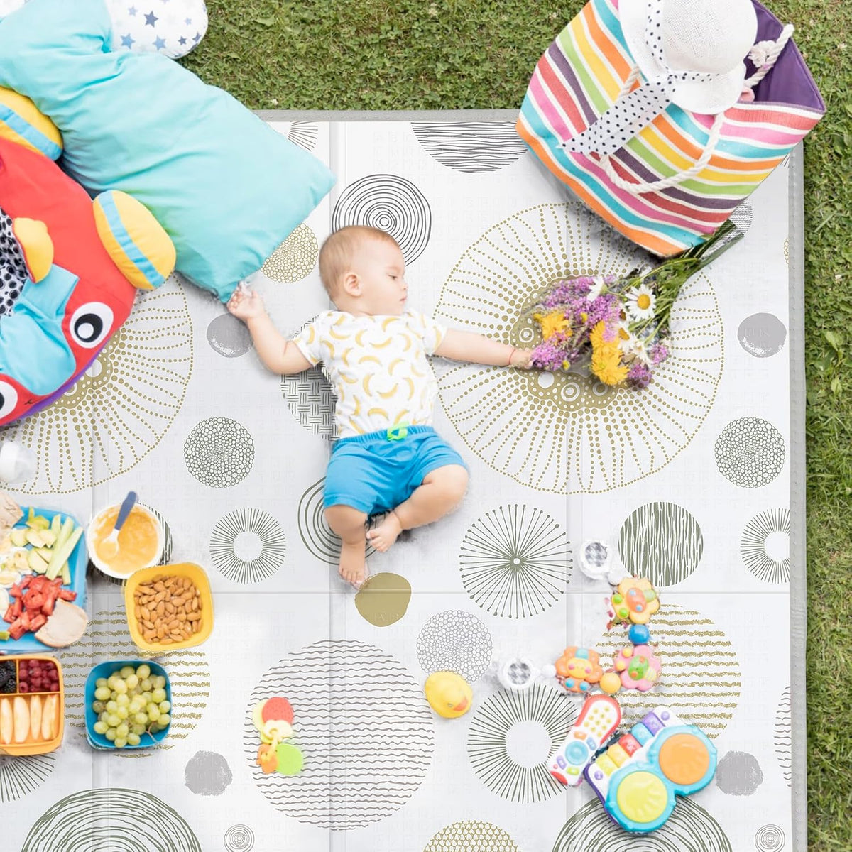 Extra Large Baby Play Mat 79x70, Foldable Baby Play Mat,0.4" Playmat