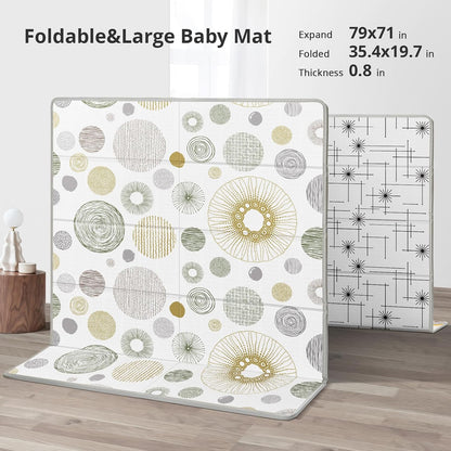 Extra Large Baby Play Mat 79x70, Foldable Baby Play Mat,0.4" Playmat