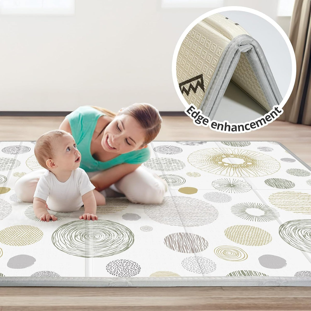 Extra Large Baby Play Mat 79x70, Foldable Baby Play Mat,0.4" Playmat