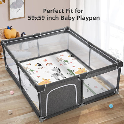 Extra Large Baby Play Mat 79x70, Foldable Baby Play Mat,0.4" Playmat