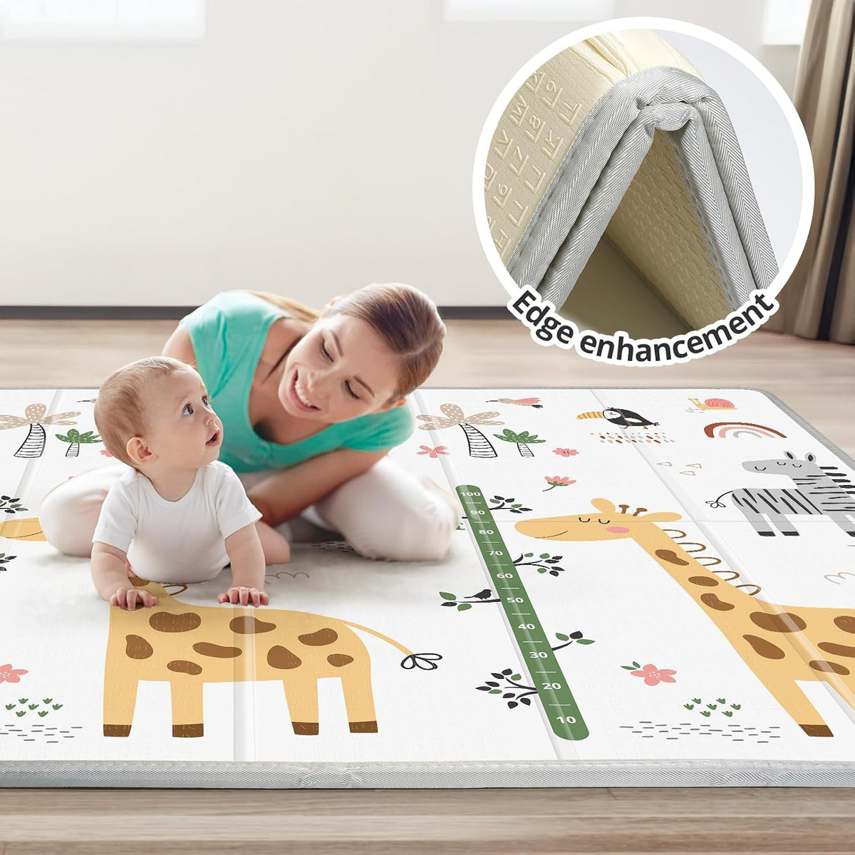 Extra Large Baby Play Mat 79x70, Foldable Baby Play Mat,0.4" Playmat