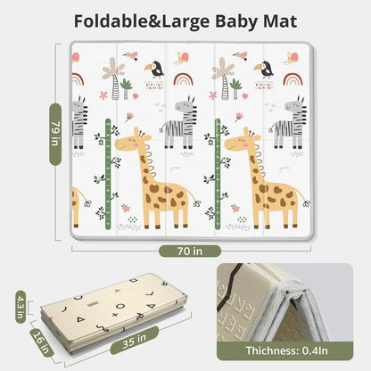Extra Large Baby Play Mat 79x70, Foldable Baby Play Mat,0.4" Playmat