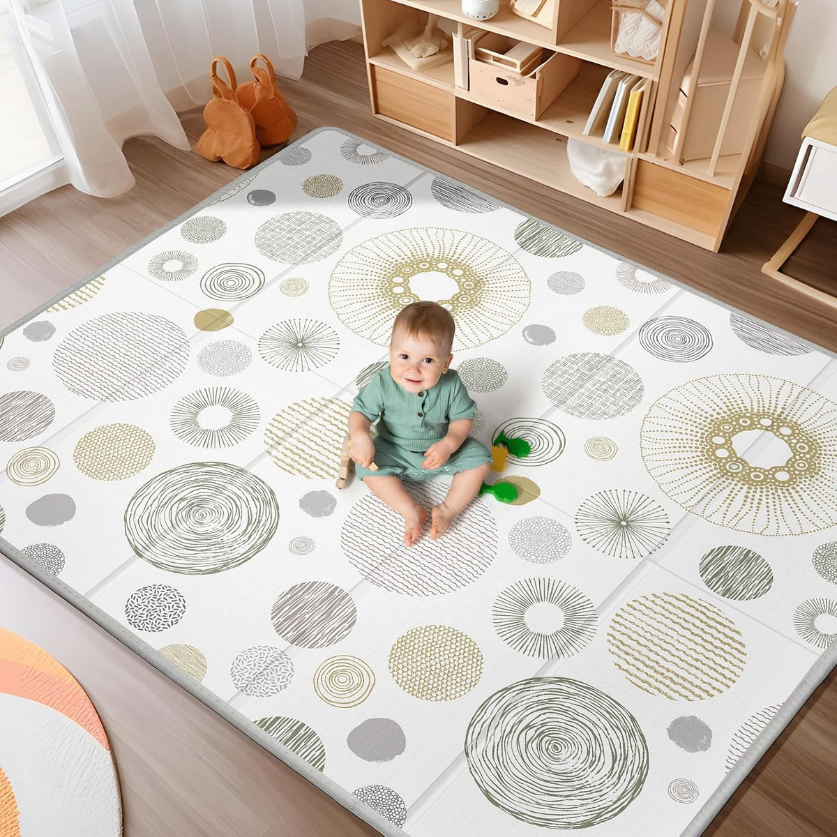 Extra Large Baby Play Mat 79x70, Foldable Baby Play Mat,0.4" Playmat