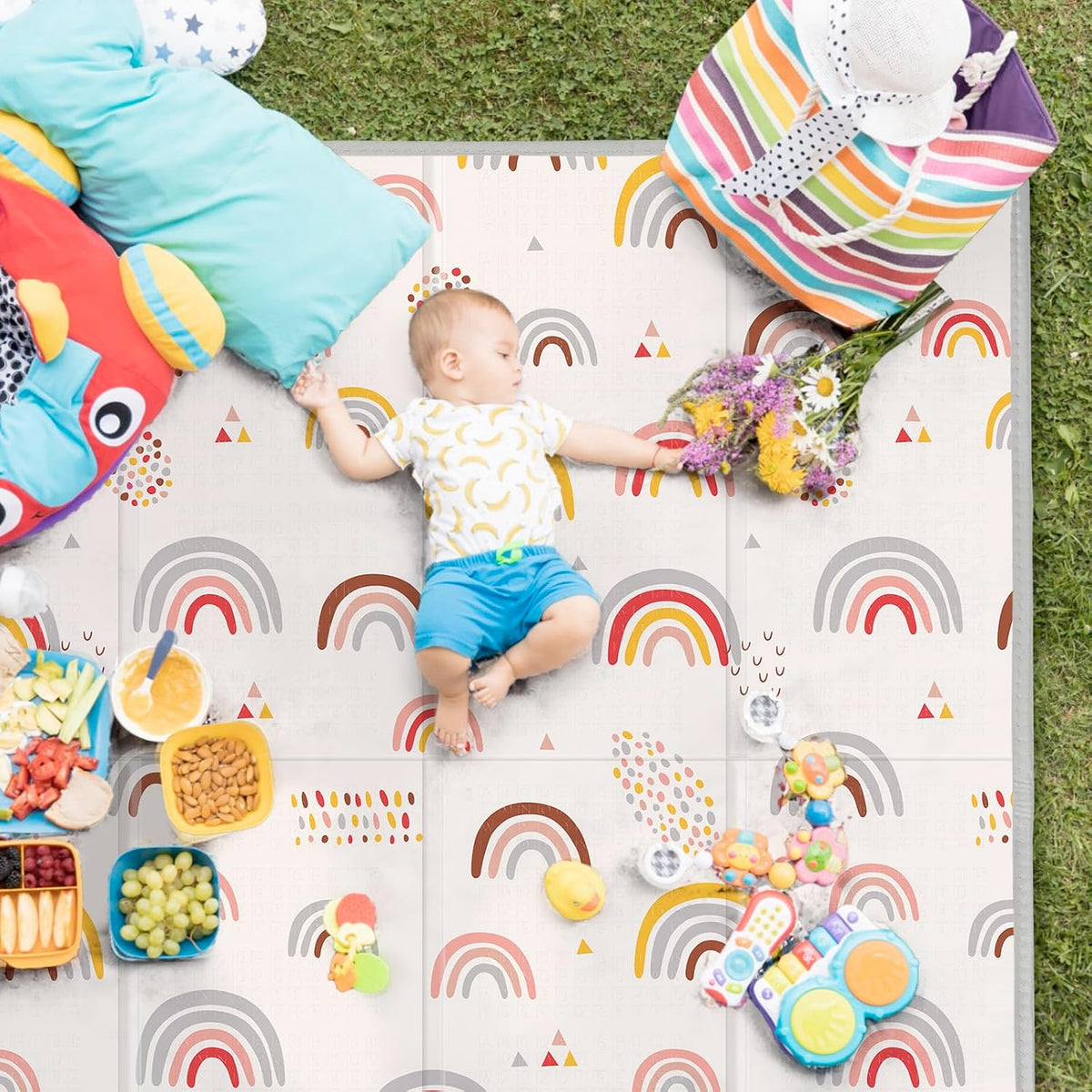 Extra Large Baby Play Mat 79x70, Foldable Baby Play Mat,0.4" Playmat