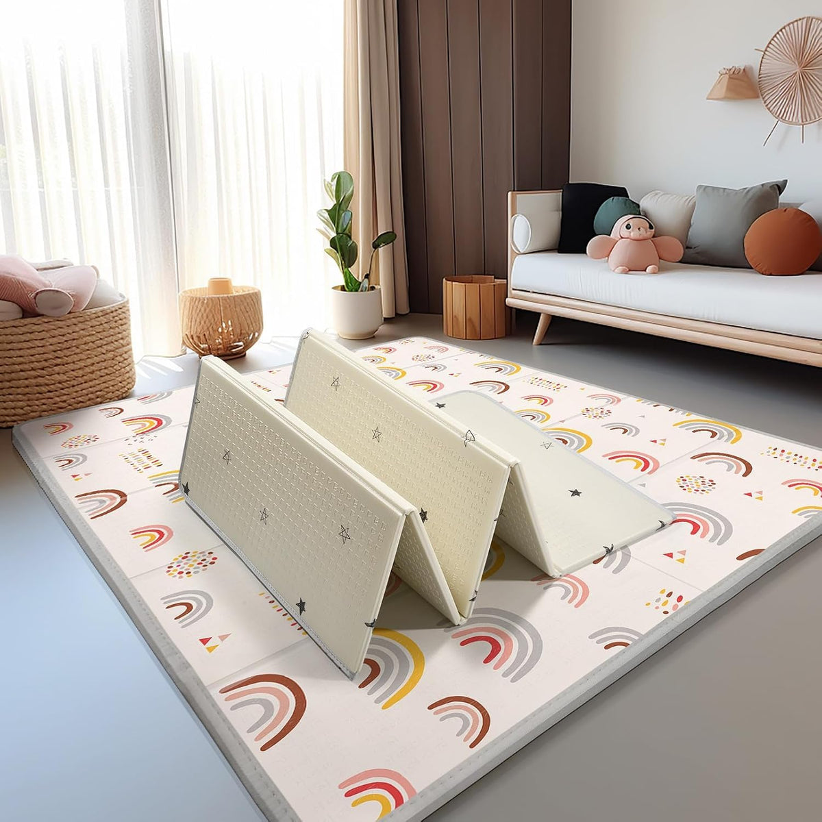 Extra Large Baby Play Mat 79x70, Foldable Baby Play Mat,0.4" Playmat