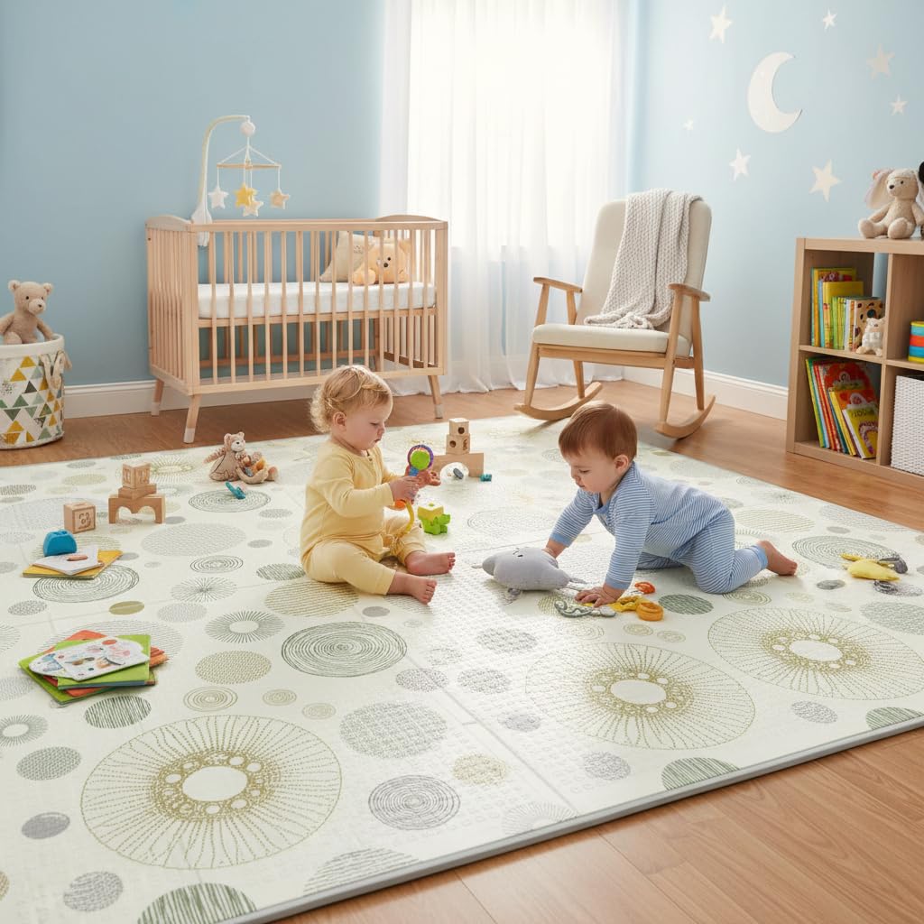 Extra Large Baby Play Mat 79x70, Foldable Baby Play Mat,0.4" Playmat