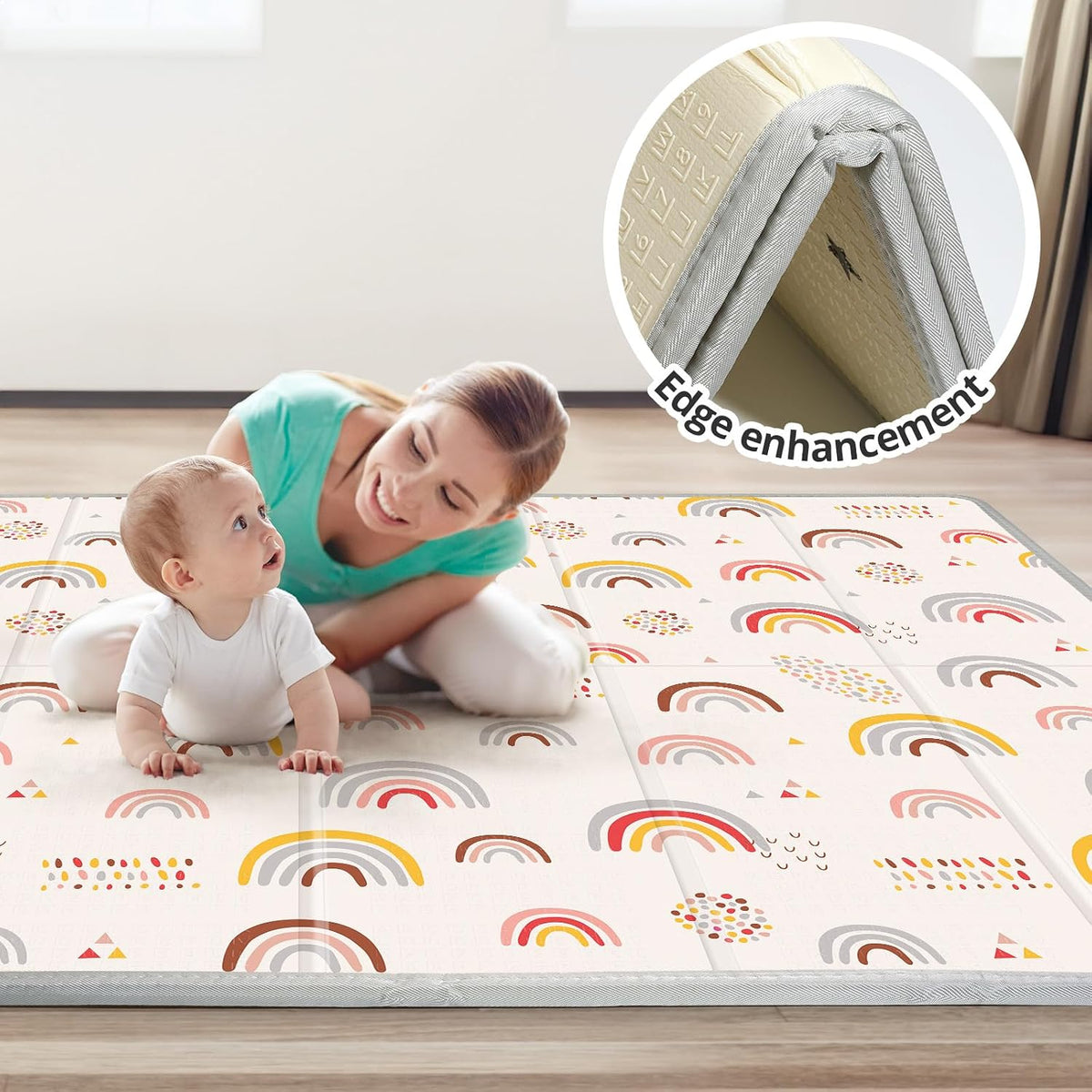 Extra Large Baby Play Mat 79x70, Foldable Baby Play Mat,0.4" Playmat