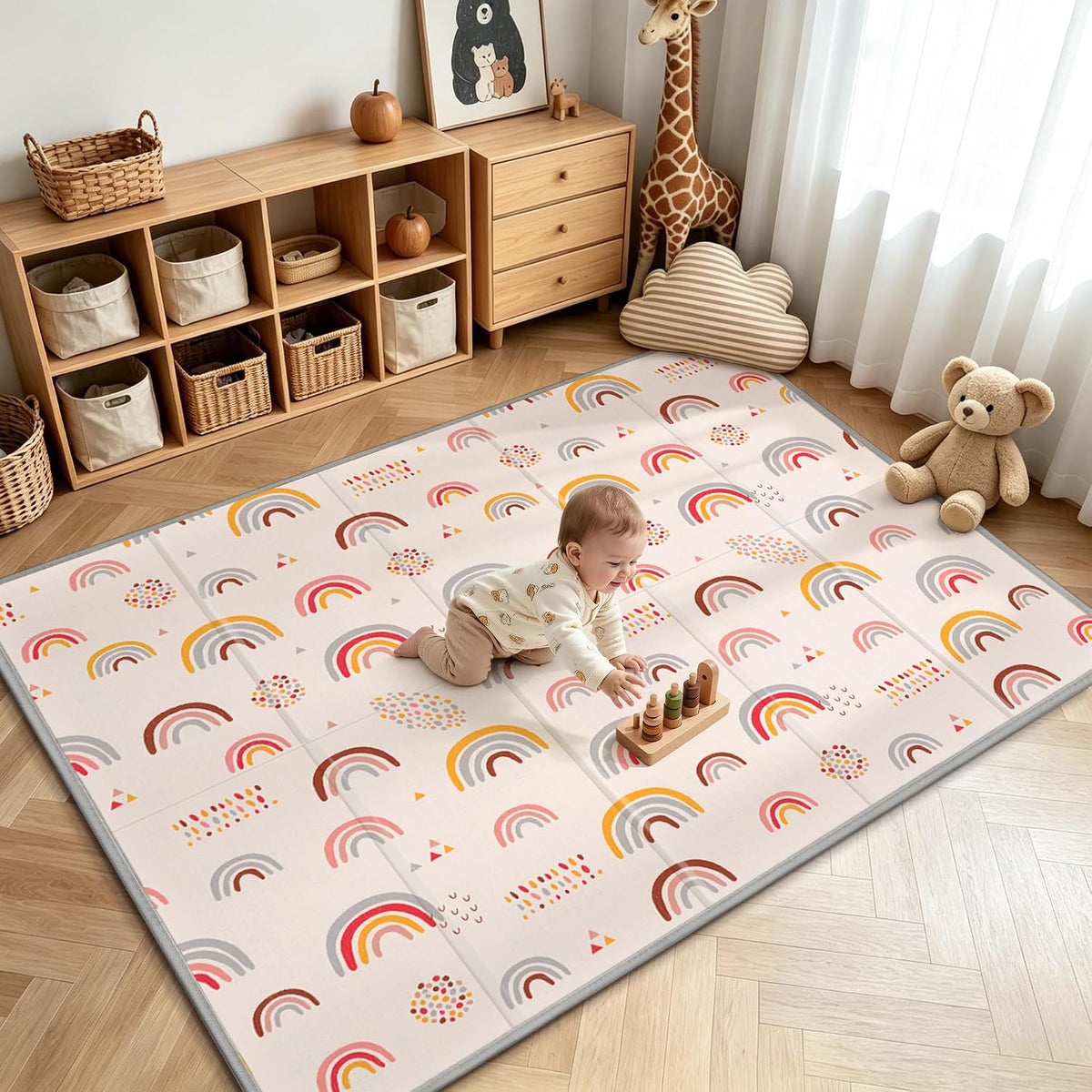 Extra Large Baby Play Mat 79x70, Foldable Baby Play Mat,0.4" Playmat