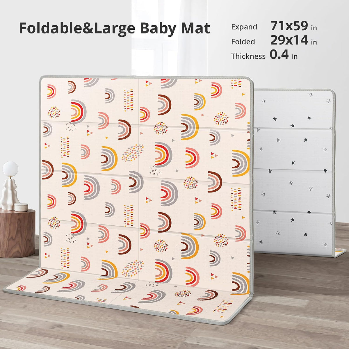 Extra Large Baby Play Mat 79x70, Foldable Baby Play Mat,0.4" Playmat