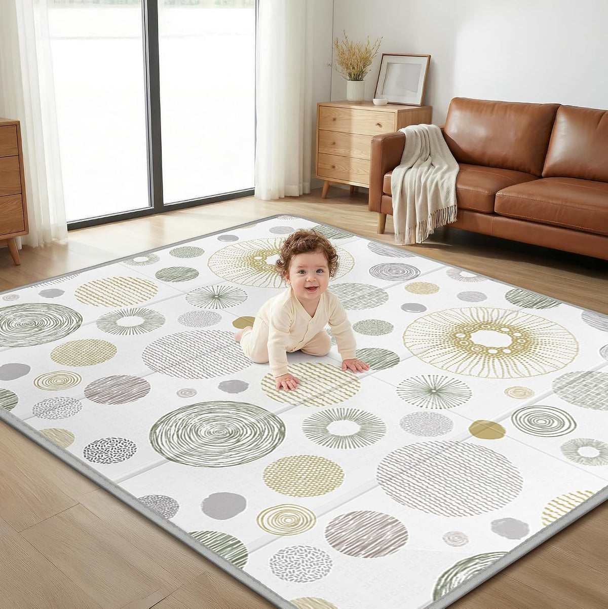 Extra Large Baby Play Mat 79x70, Foldable Baby Play Mat,0.4" Playmat