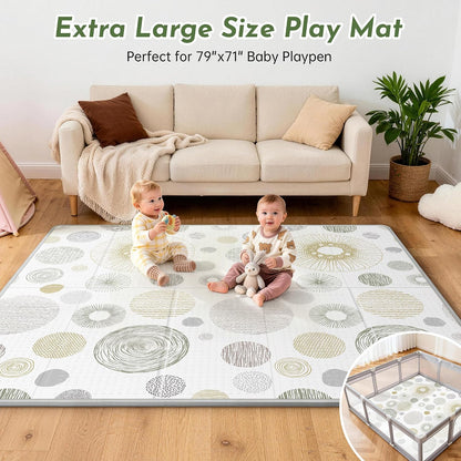Extra Large Baby Play Mat 79x70, Foldable Baby Play Mat,0.4" Playmat
