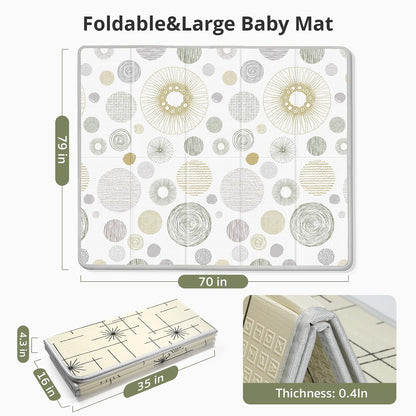 Extra Large Baby Play Mat 79x70, Foldable Baby Play Mat,0.4" Playmat