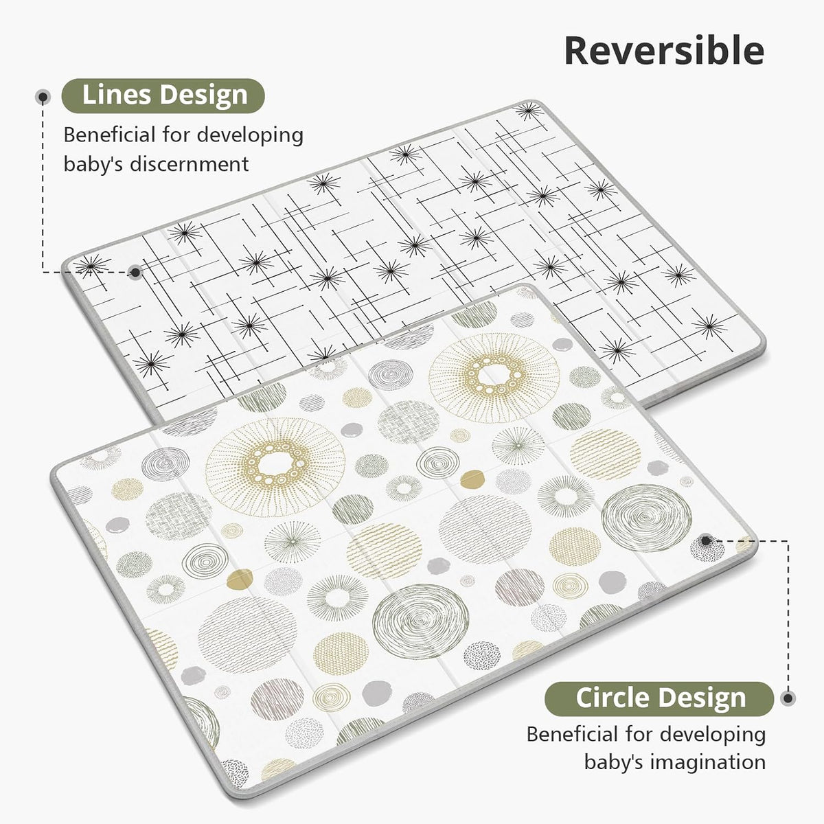 Extra Large Baby Play Mat 79x70, Foldable Baby Play Mat,0.4" Playmat
