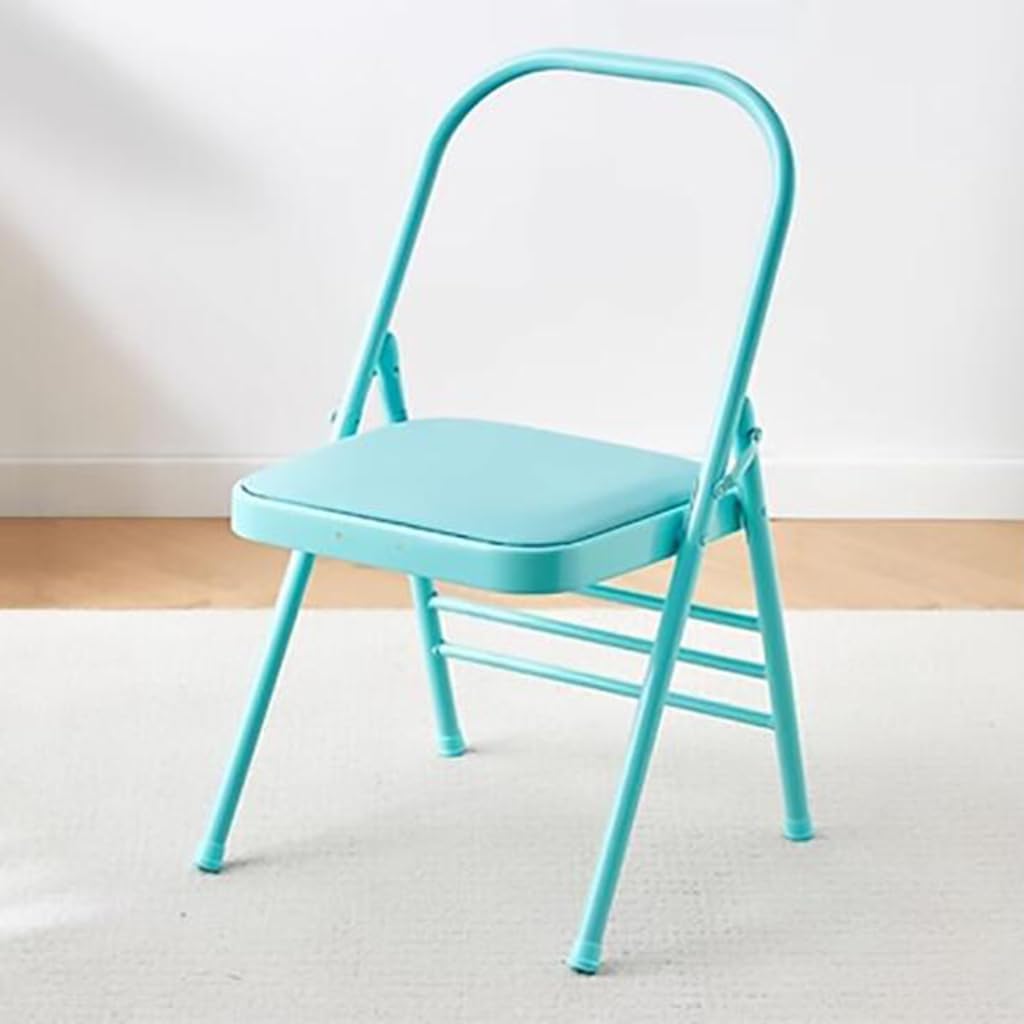 Yoga Auxiliary Chair Folding Exercise Yoga Chair Backless Chair with Lumbar Support Balance Training Equipment for Use in Yoga Studios Homes