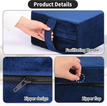 Yoga Bolster Pillow for Meditation and Support，Rectangular Meditation Pillow for Restorative Yoga，26.5"X9.5" X6"