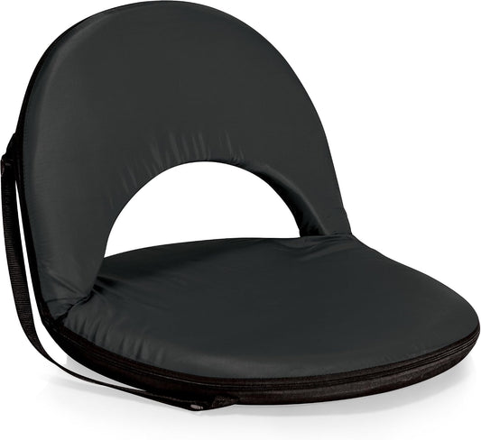 PICNIC TIME Oniva Portable Reclining Stadium Seat with Back Support, Folding Bleacher Chairs with Back and Cushion, Thick Padded Bench Seat and Armrest, Includes Six Backrest Positions